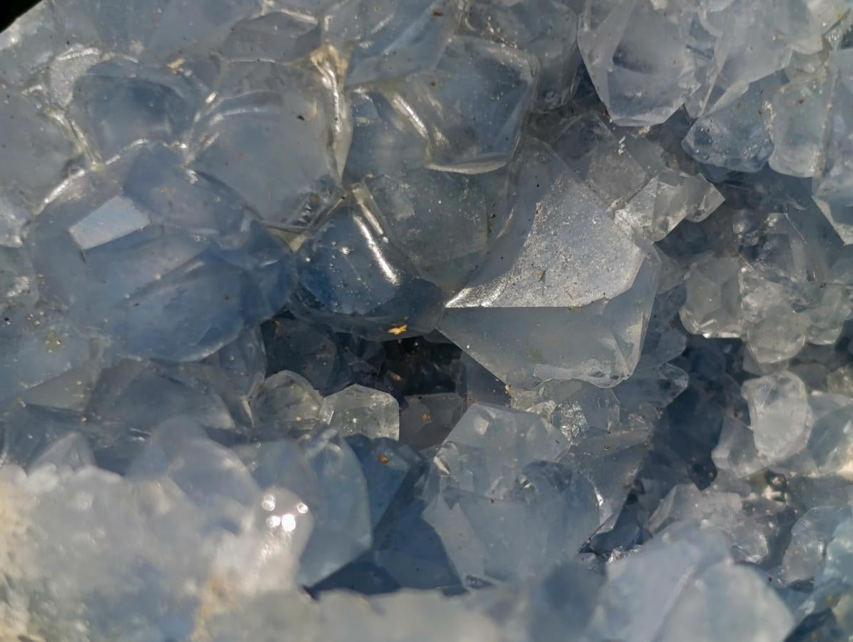 Polished and Natural Blue Celestite Free Forms x 6 From Sakoany, Madagascar - Toprock Gemstones and Minerals 