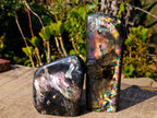 Polished Spectrolite Labradorite Standing Display Pieces x 2 From Madagascar - Toprock Gemstones and Minerals 