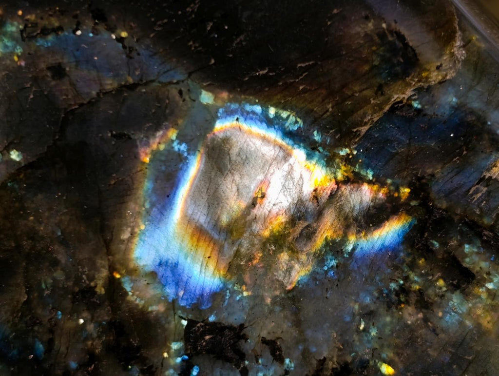 Polished Spectrolite Labradorite Standing Display Pieces x 2 From Madagascar - Toprock Gemstones and Minerals 