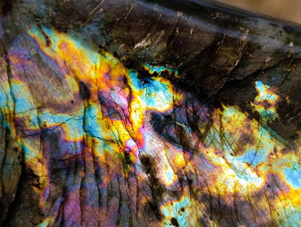 Polished Spectrolite Labradorite Standing Display Pieces x 2 From Madagascar - Toprock Gemstones and Minerals 