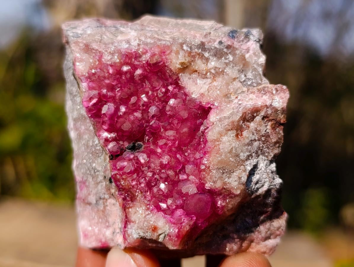 Natural Spherocobaltite Specimens x 6 From Musonoi Mine, Congo - Toprock Gemstones and Minerals 