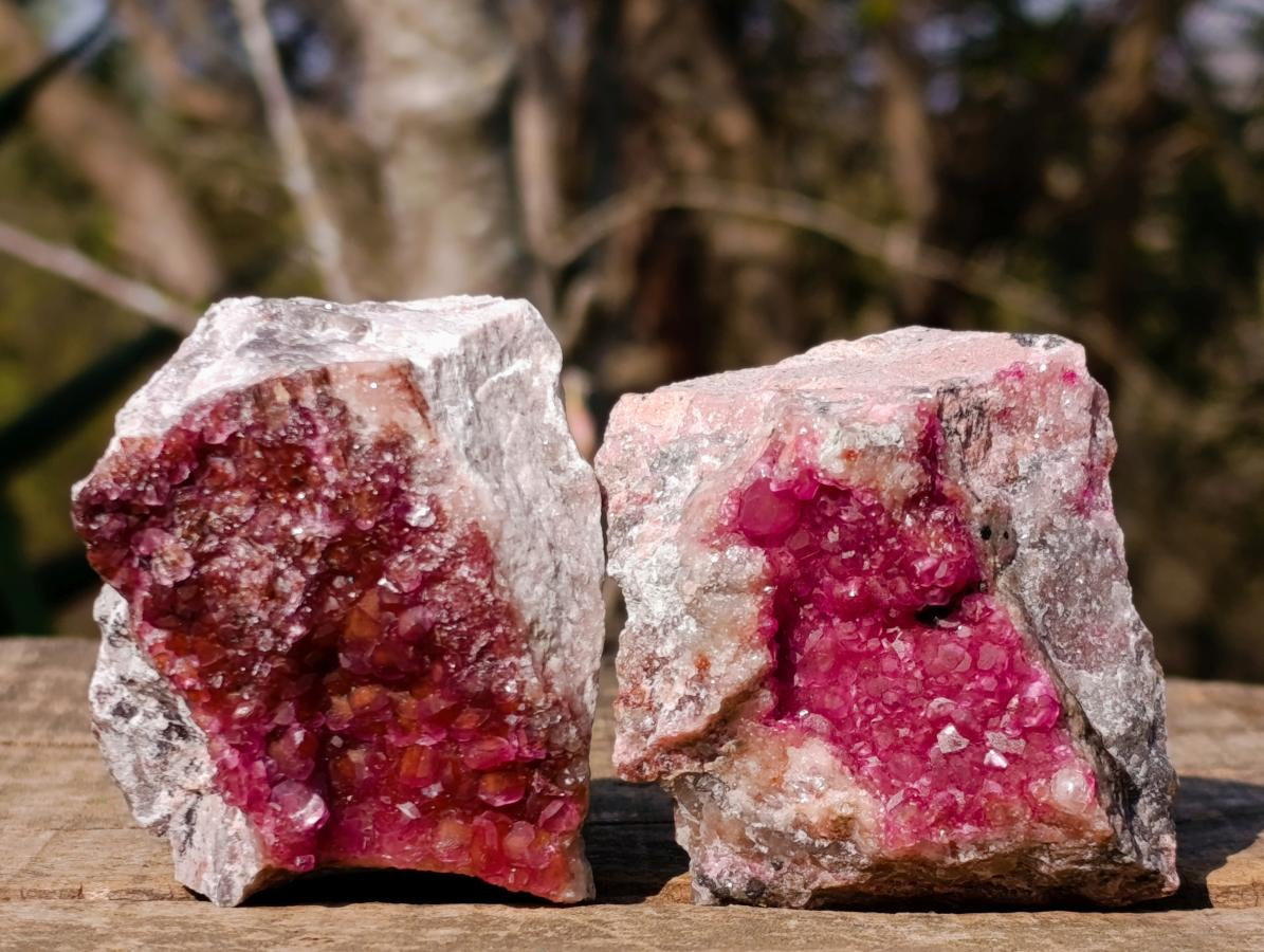 Natural Spherocobaltite Specimens x 6 From Musonoi Mine, Congo - Toprock Gemstones and Minerals 