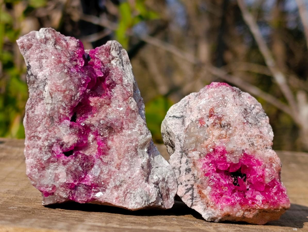 Natural Spherocobaltite Specimens x 6 From Musonoi Mine, Congo - Toprock Gemstones and Minerals 