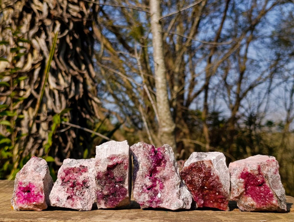 Natural Spherocobaltite Specimens x 6 From Musonoi Mine, Congo - Toprock Gemstones and Minerals 