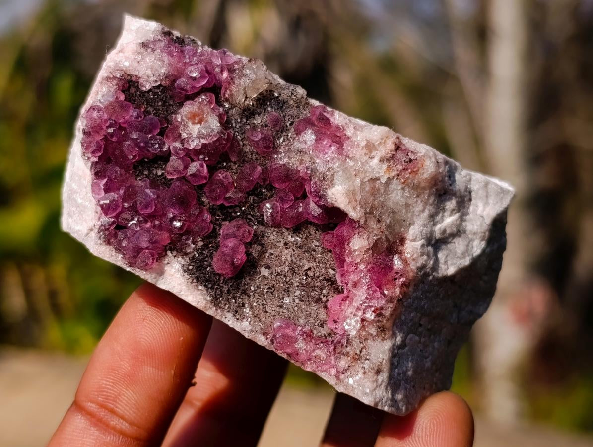 Natural Spherocobaltite Specimens x 6 From Musonoi Mine, Congo - Toprock Gemstones and Minerals 