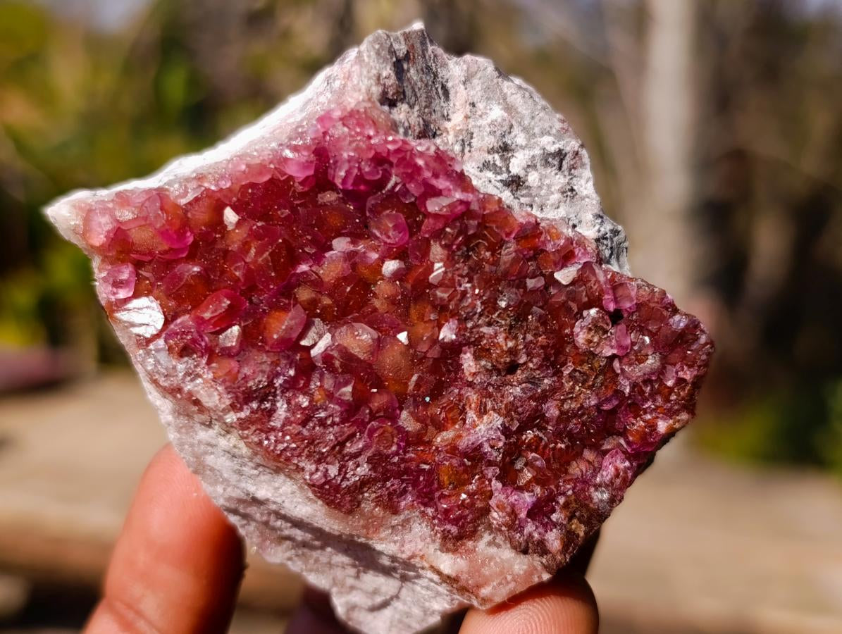 Natural Spherocobaltite Specimens x 6 From Musonoi Mine, Congo - Toprock Gemstones and Minerals 