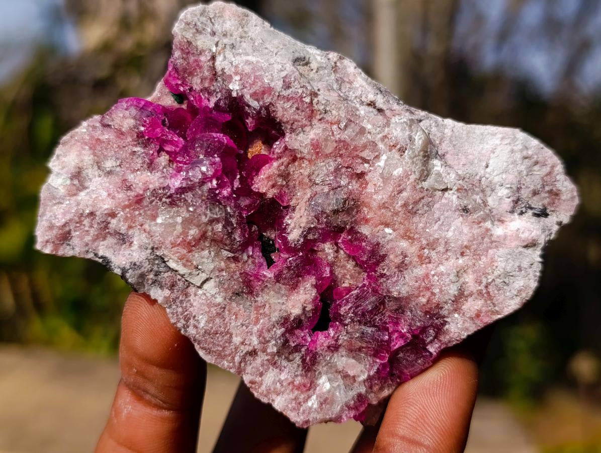 Natural Spherocobaltite Specimens x 6 From Musonoi Mine, Congo - Toprock Gemstones and Minerals 