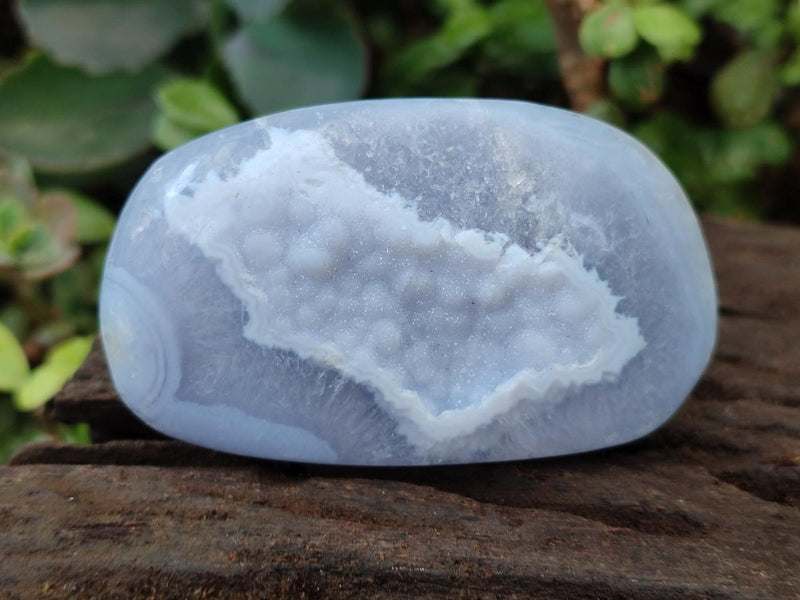 Polished and Ntural Blue Lace Agate Free Forms x 12 From Nsanje, Malawi - Toprock Gemstones and Minerals 