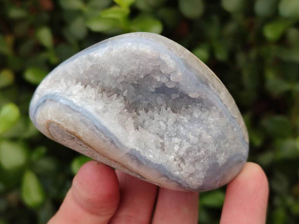 Polished and Ntural Blue Lace Agate Free Forms x 12 From Nsanje, Malawi - Toprock Gemstones and Minerals 