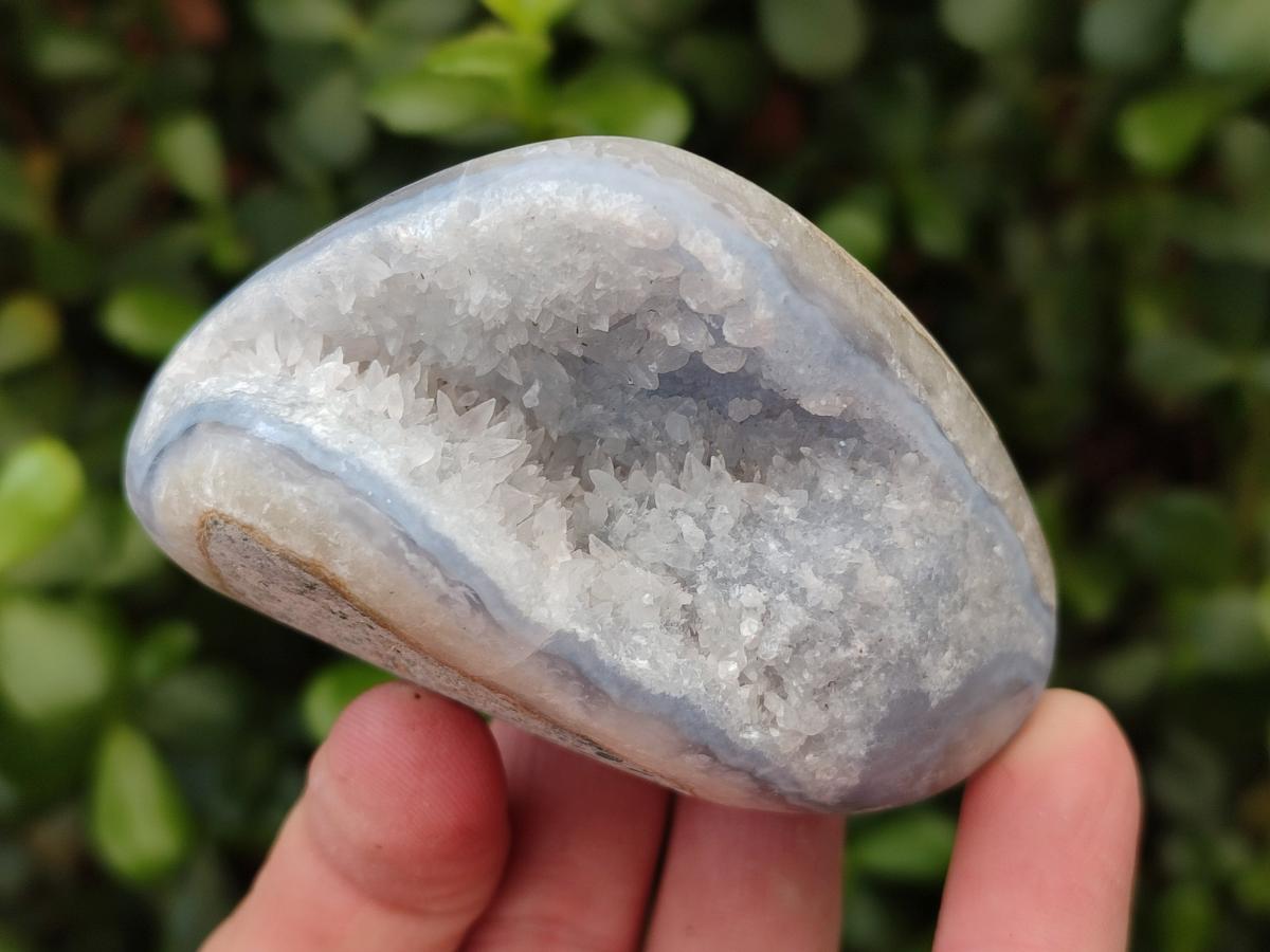 Polished and Ntural Blue Lace Agate Free Forms x 12 From Nsanje, Malawi - Toprock Gemstones and Minerals 