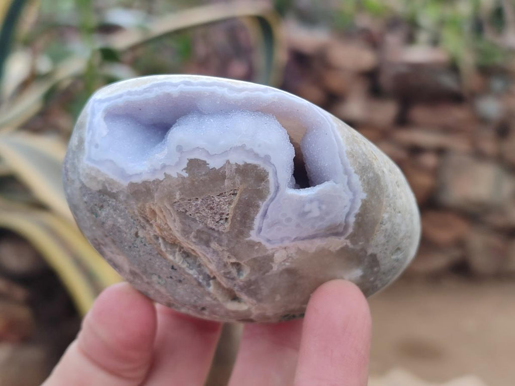 Polished and Ntural Blue Lace Agate Free Forms x 12 From Nsanje, Malawi - Toprock Gemstones and Minerals 