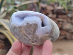 Polished and Ntural Blue Lace Agate Free Forms x 12 From Nsanje, Malawi - Toprock Gemstones and Minerals 
