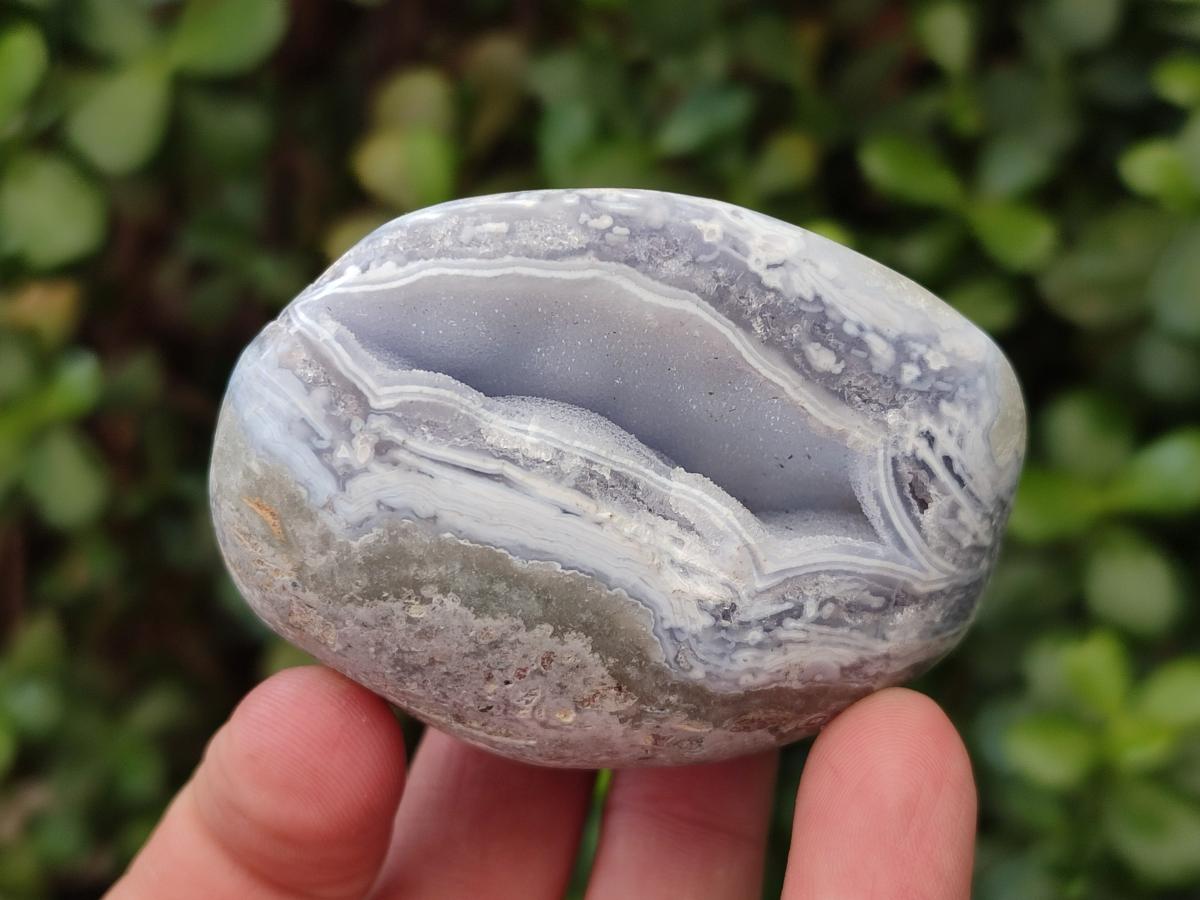 Polished and Ntural Blue Lace Agate Free Forms x 12 From Nsanje, Malawi - Toprock Gemstones and Minerals 