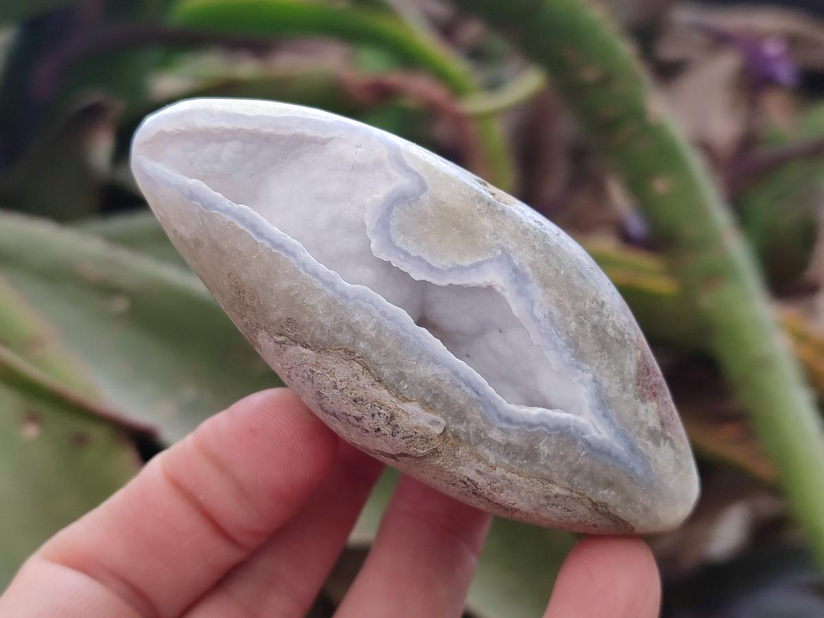 Polished and Ntural Blue Lace Agate Free Forms x 12 From Nsanje, Malawi - Toprock Gemstones and Minerals 