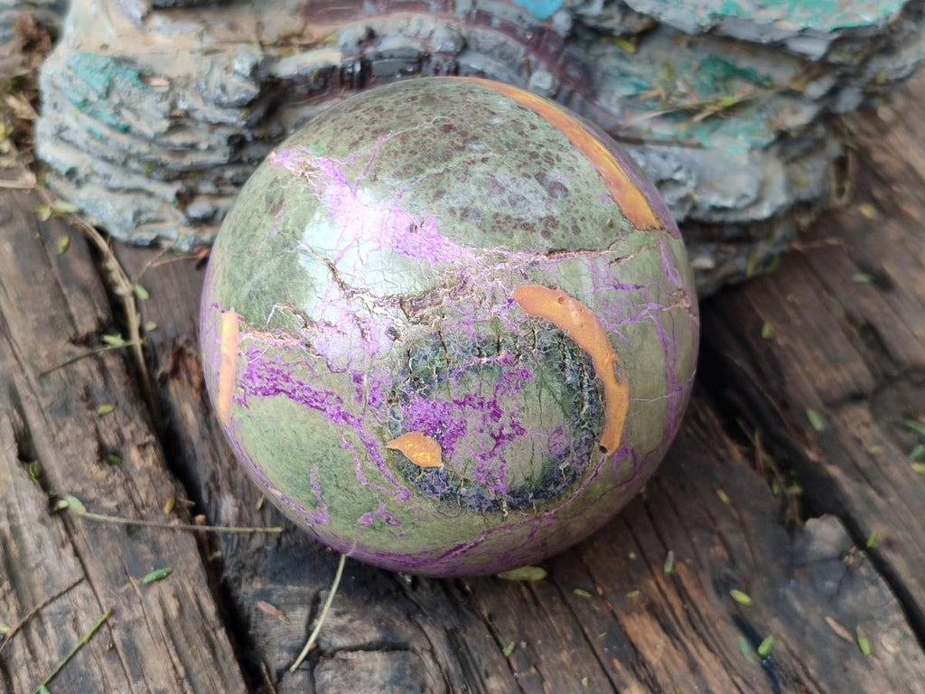 Polished Mixed Multi Mineral Spheres x 2 From Madagascar - Toprock Gemstones and Minerals 