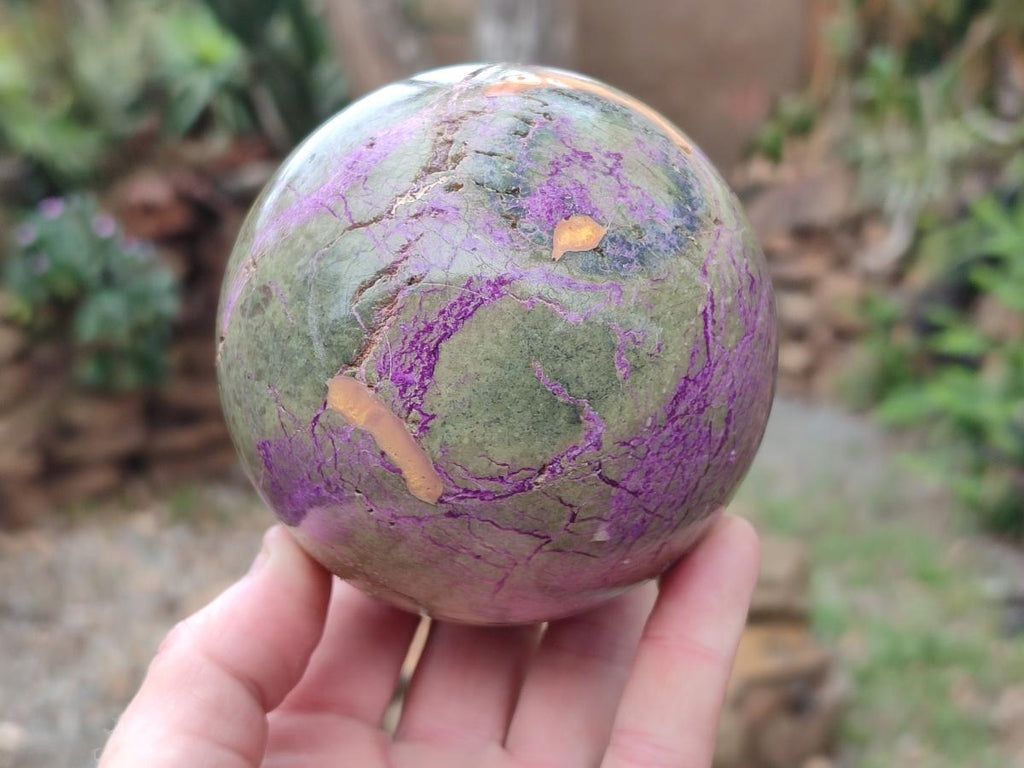 Polished Mixed Multi Mineral Spheres x 2 From Madagascar - Toprock Gemstones and Minerals 