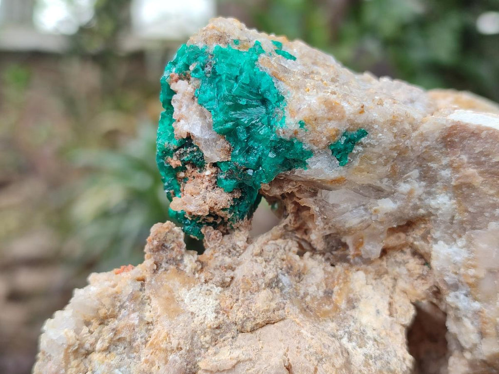 Natural Large Dioptase Specimen with Feldspar x 1 From Kaokoveld Namibia - Toprock Gemstones and Minerals 