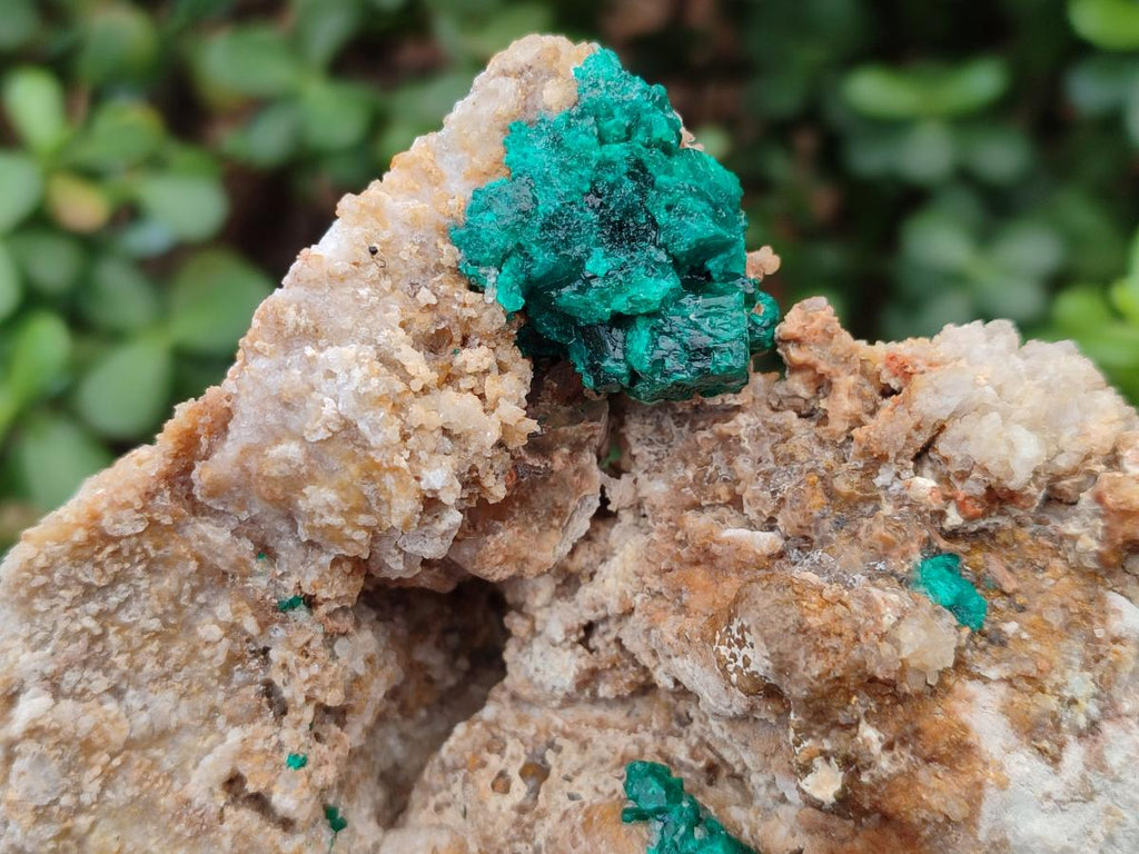 Natural Large Dioptase Specimen with Feldspar x 1 From Kaokoveld Namibia - Toprock Gemstones and Minerals 