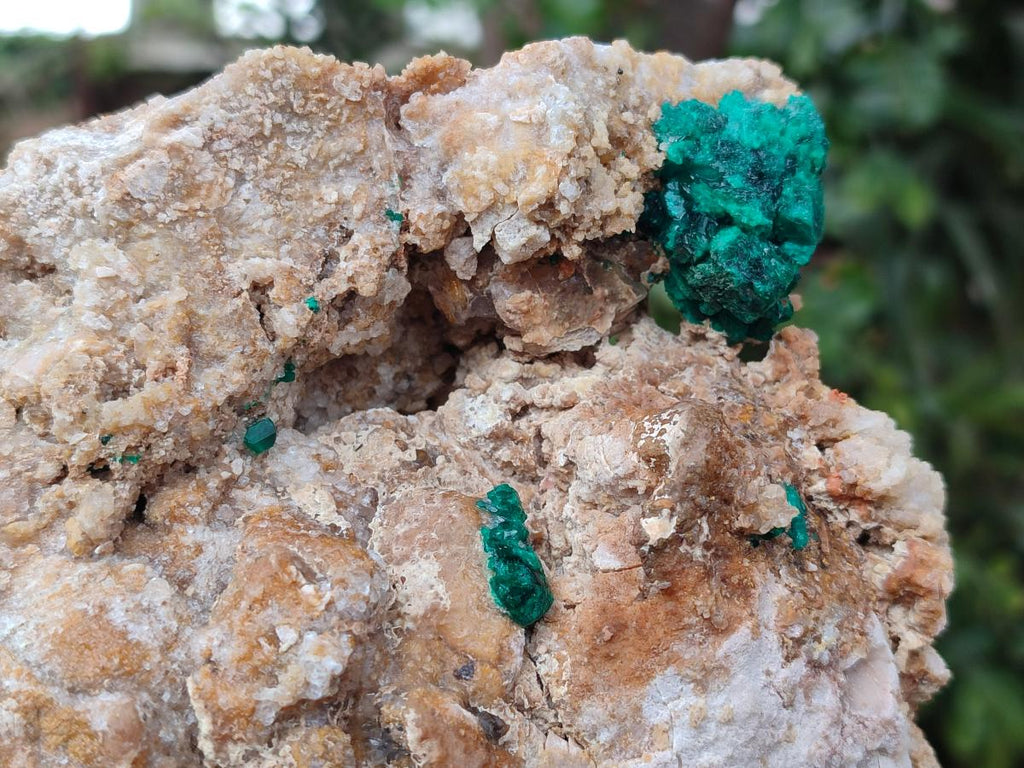 Natural Large Dioptase Specimen with Feldspar x 1 From Kaokoveld Namibia - Toprock Gemstones and Minerals 