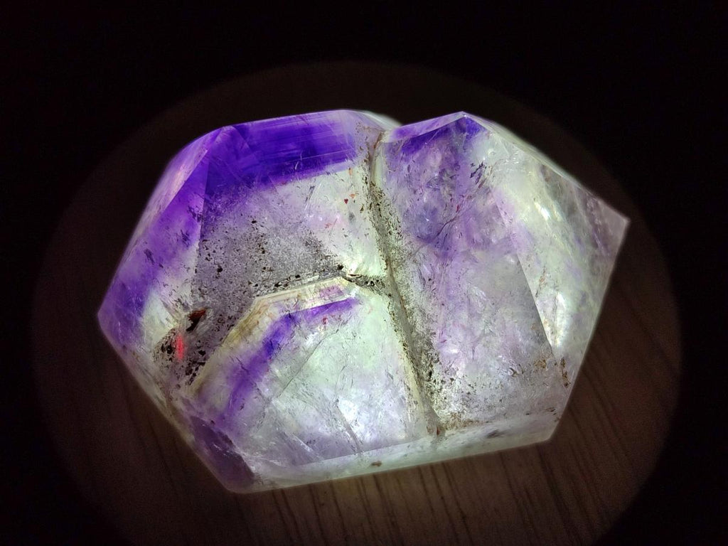 Polished Smokey Window Amethyst Crystals x 12 From Akansobe, Madagascar - Toprock Gemstones and Minerals 