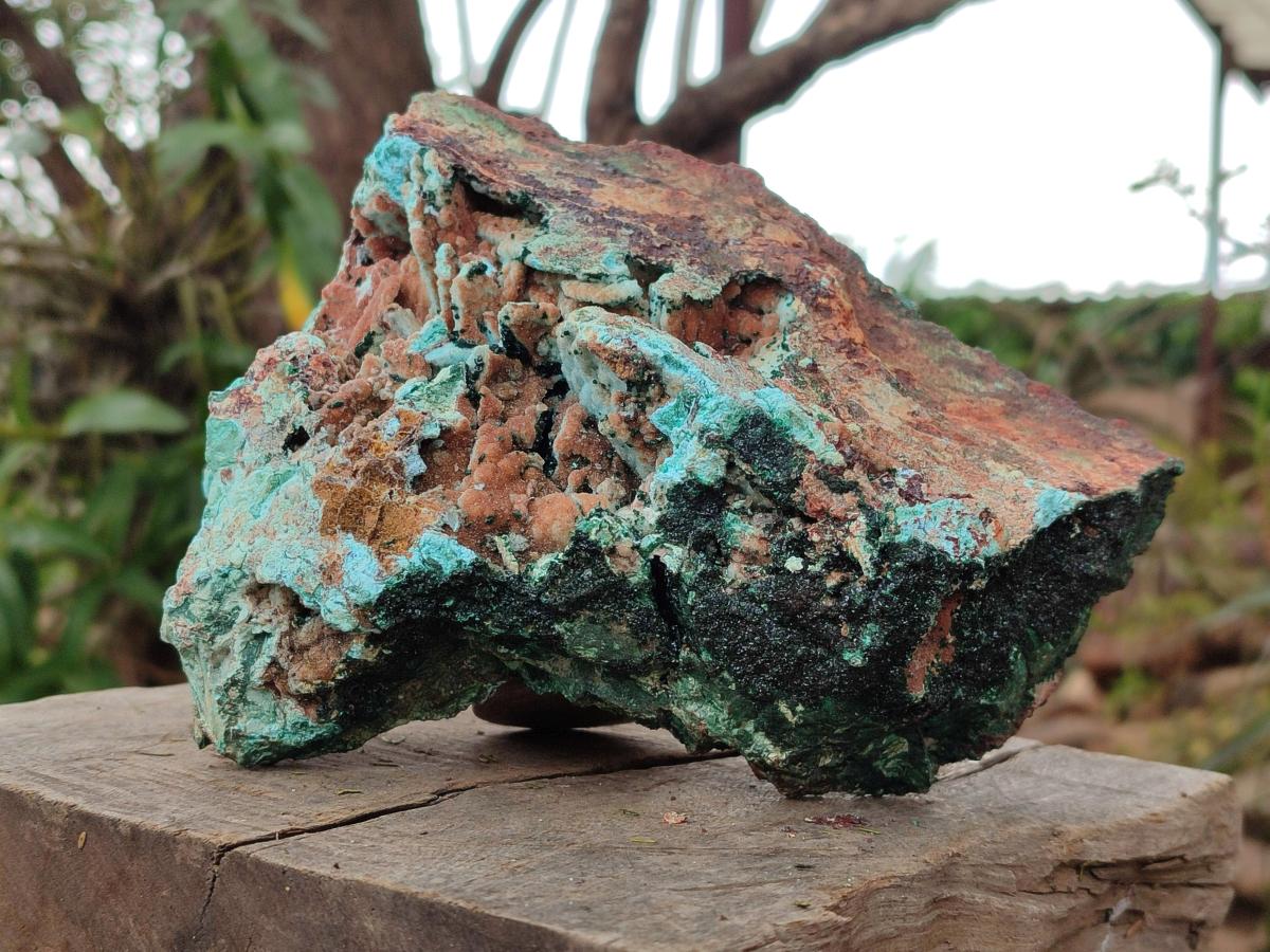 Natural Large Rare Malachite Pseudomorph Specimen with Associated x 1 From Luputo, Congo - Toprock Gemstones and Minerals 