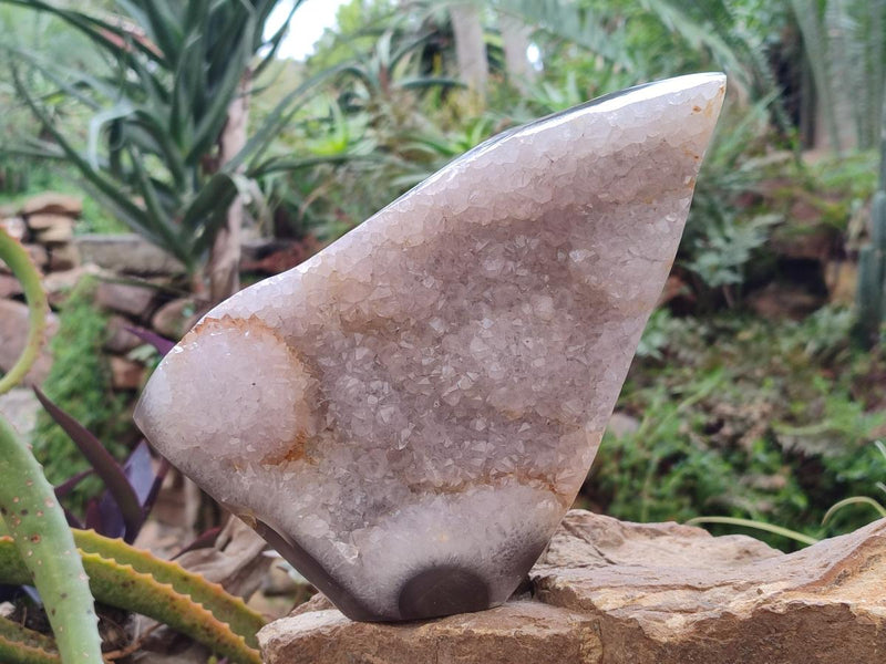 Polished and Natural Large Banded Agate Plaque x 1 From Maintirano, Madagascar - Toprock Gemstones and Minerals 