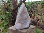 Polished and Natural Large Banded Agate Plaque x 1 From Maintirano, Madagascar - Toprock Gemstones and Minerals 