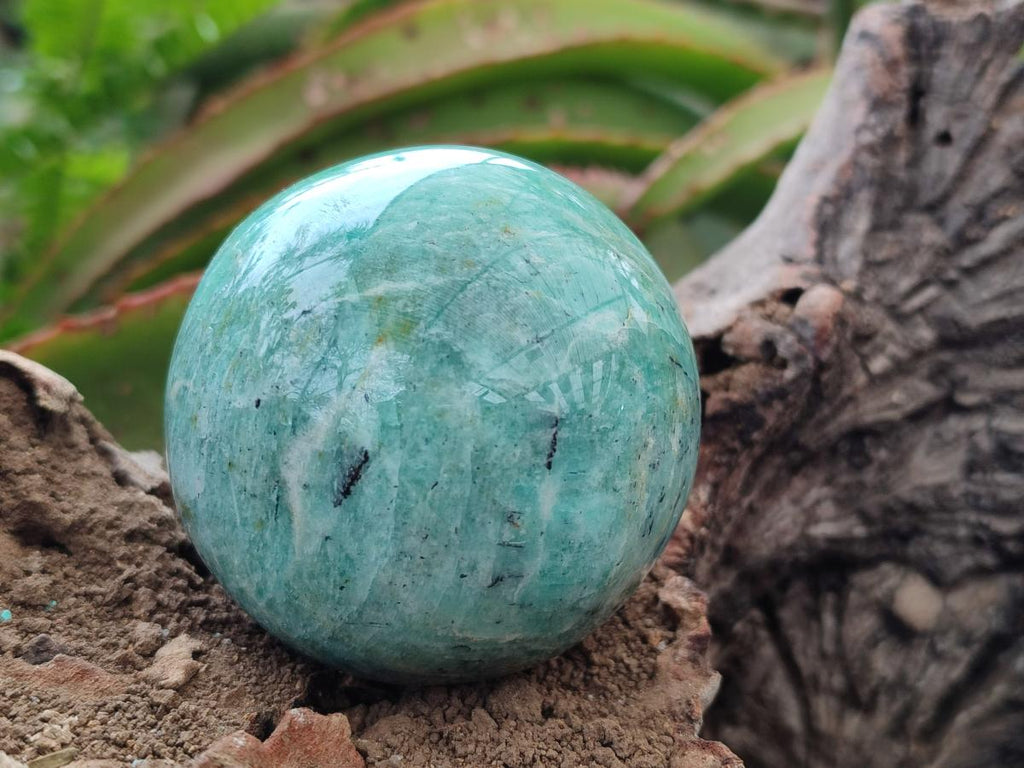 Polished Amazonite Spheres x 4 From Madagascar - Toprock Gemstones and Minerals 