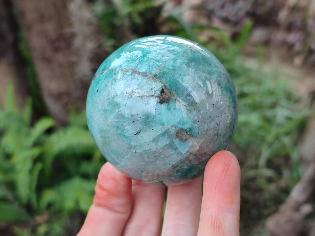 Polished Amazonite Spheres x 4 From Madagascar - Toprock Gemstones and Minerals 
