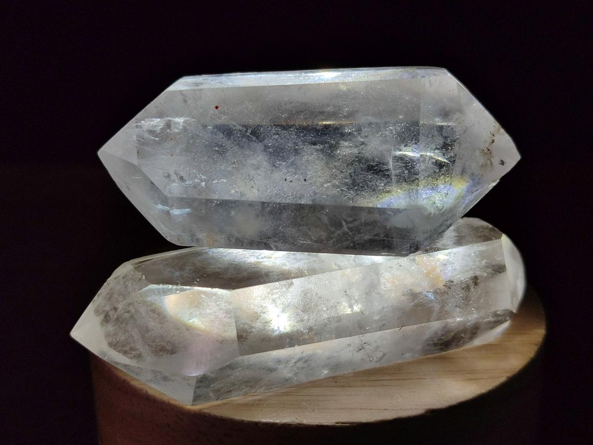 Polished Double Terminated Clear Quartz Crystals x 12 From Madagascar - Toprock Gemstones and Minerals 
