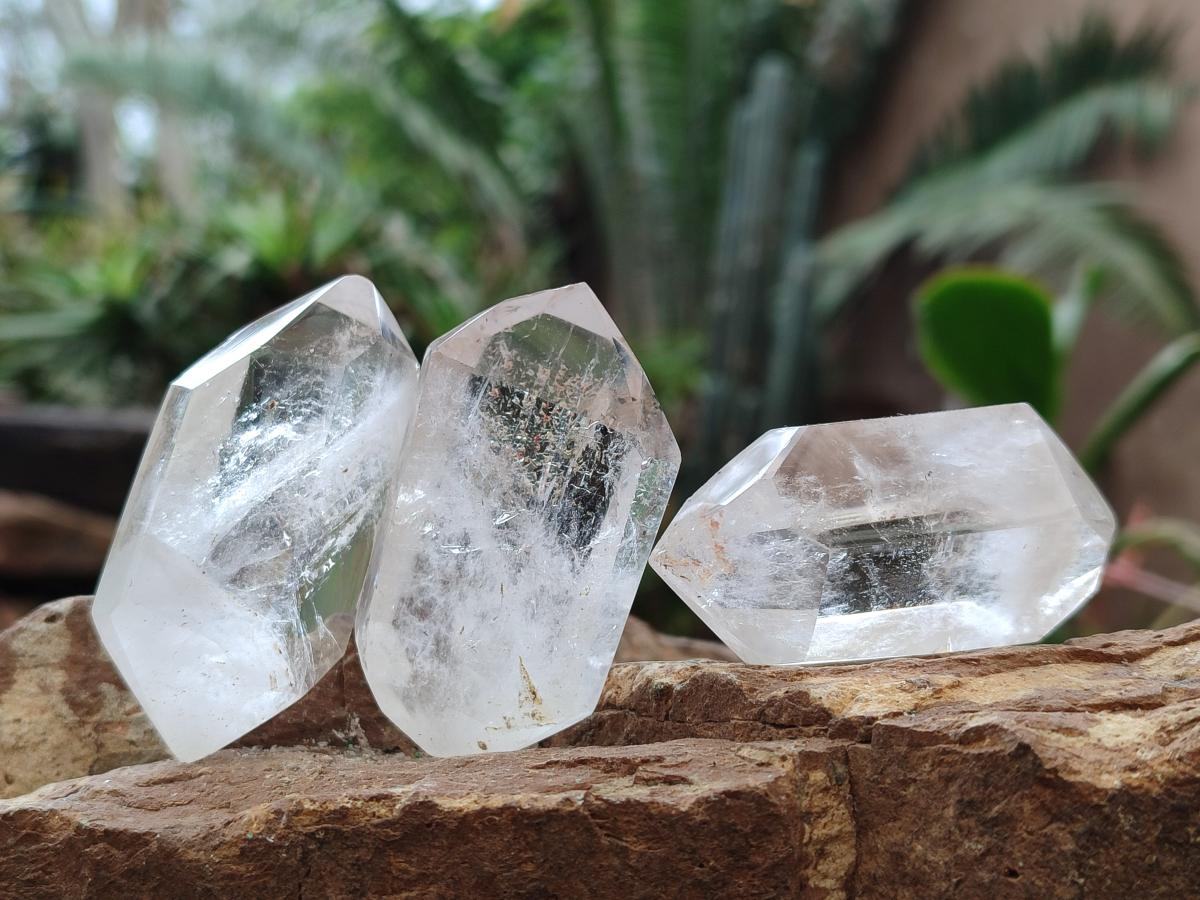 Polished Double Terminated Clear Quartz Crystals x 12 From Madagascar - Toprock Gemstones and Minerals 