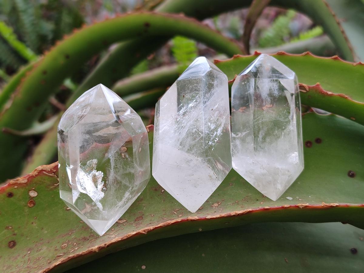 Polished Double Terminated Clear Quartz Crystals x 12 From Madagascar - Toprock Gemstones and Minerals 