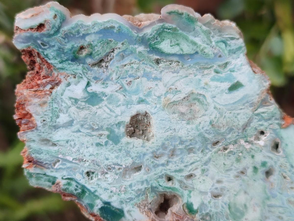 Polished One Side Great Dyke Mtorolite Chrysoprase Slices x 6 From Great Dyke Mountain Range, Zimbabwe - Toprock Gemstones and Minerals 