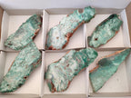 Polished One Side Great Dyke Mtorolite Chrysoprase Slices x 6 From Great Dyke Mountain Range, Zimbabwe - Toprock Gemstones and Minerals 
