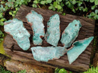 Polished One Side Great Dyke Mtorolite Chrysoprase Slices x 6 From Great Dyke Mountain Range, Zimbabwe - Toprock Gemstones and Minerals 