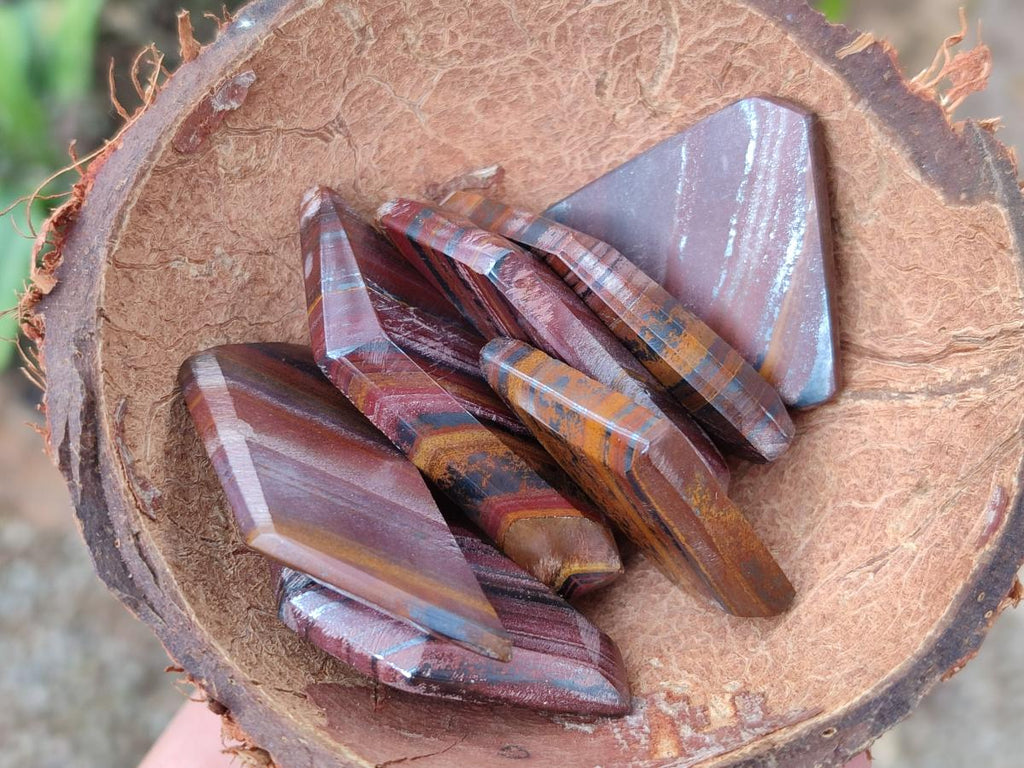 Polished Banded Tiger Iron Jewellery Free Forms x 34 From South Africa - Toprock Gemstones and Minerals 