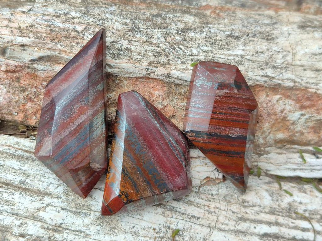 Polished Banded Tiger Iron Jewellery Free Forms x 34 From South Africa - Toprock Gemstones and Minerals 