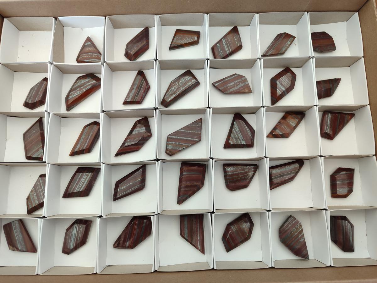 Polished Banded Tiger Iron Jewellery Free Forms x 34 From South Africa - Toprock Gemstones and Minerals 