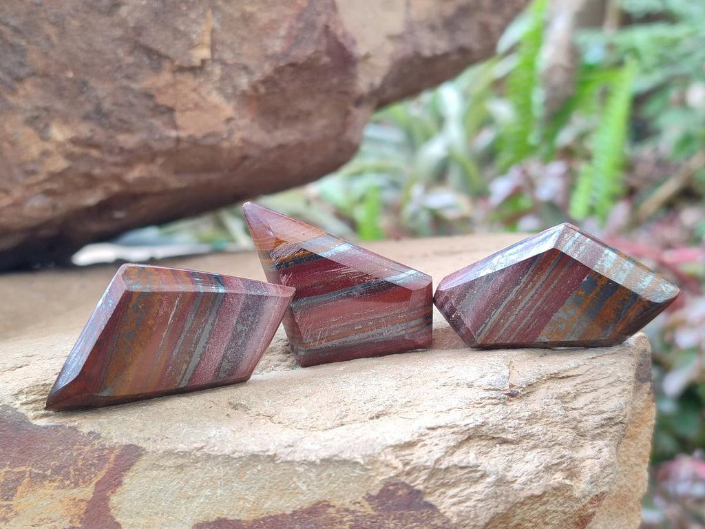Polished Banded Tiger Iron Jewellery Free Forms x 34 From South Africa - Toprock Gemstones and Minerals 