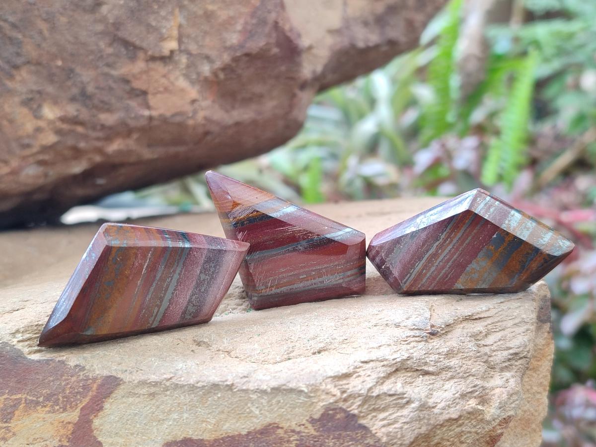Polished Banded Tiger Iron Jewellery Free Forms x 34 From South Africa - Toprock Gemstones and Minerals 