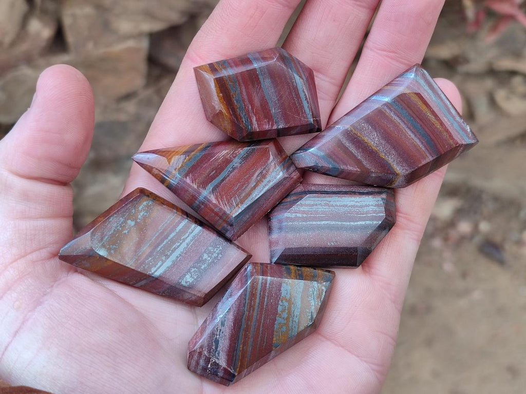 Polished Banded Tiger Iron Jewellery Free Forms x 34 From South Africa - Toprock Gemstones and Minerals 