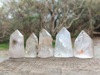 Polished Clear Quartz Crystals with Inclusions x 12 From Madagascar - Toprock Gemstones and Minerals 