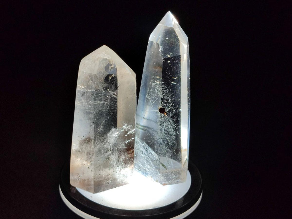 Polished Clear Quartz Crystals with Inclusions x 12 From Madagascar - Toprock Gemstones and Minerals 