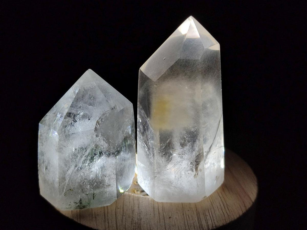 Polished Clear Quartz Crystals with Inclusions x 12 From Madagascar - Toprock Gemstones and Minerals 