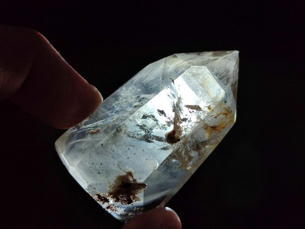 Polished Clear Quartz Crystals with Inclusions x 12 From Madagascar - Toprock Gemstones and Minerals 
