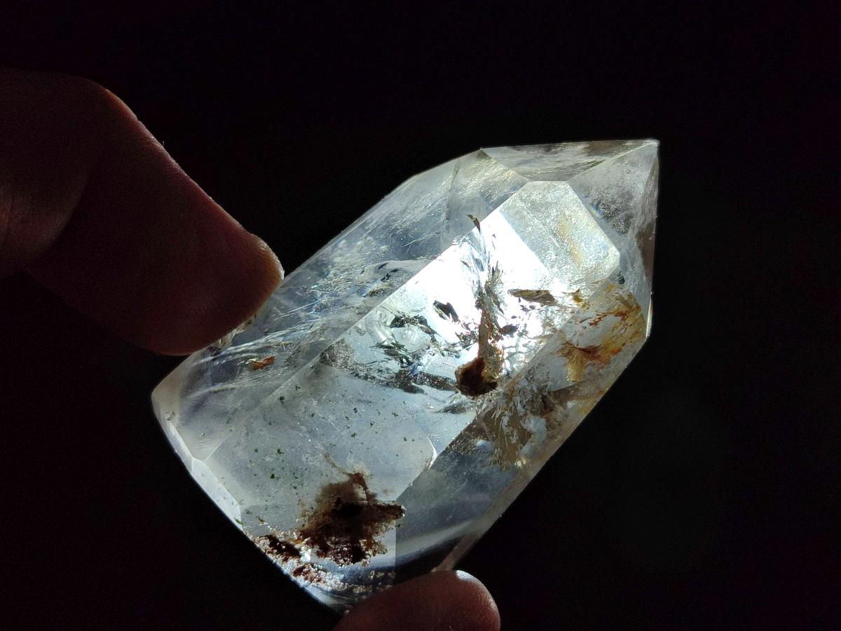Polished Clear Quartz Crystals with Inclusions x 12 From Madagascar - Toprock Gemstones and Minerals 