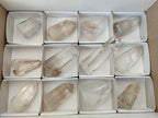Polished Clear Quartz Crystals with Inclusions x 12 From Madagascar - Toprock Gemstones and Minerals 