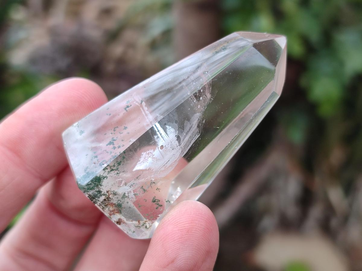 Polished Clear Quartz Crystals with Inclusions x 12 From Madagascar - Toprock Gemstones and Minerals 