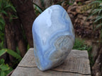Polished Blue Lace Agate Standing Display Piece x 1 From Nsanje, Malawi - Toprock Gemstones and Minerals 