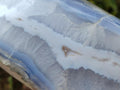 Polished Blue Lace Agate Standing Display Piece x 1 From Nsanje, Malawi - Toprock Gemstones and Minerals 